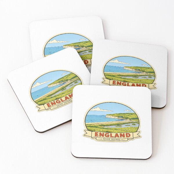 Item preview, Seven Sisters England Travel Souvenir Stickers designed and sold by CROMA-Art.