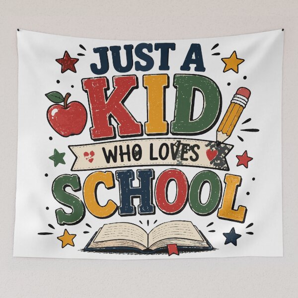 Item preview, Just a Kid Who Loves School T-Shirt | Cute Back to School Kids Shirt designed and sold by Sunday.Supply.