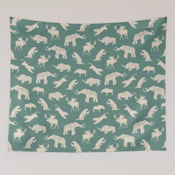 Item preview, Extinct Prehistoric Animals in Teal designed and sold by somecallmebeth.