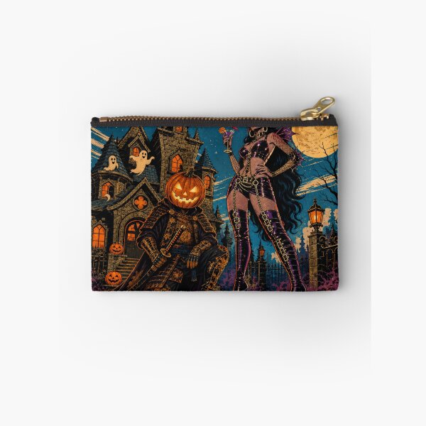 Item preview,  Headless Horseman Samurai & Club Queen - Retro Pop Halloween Art designed and sold by TheHorsemanRidesAgain.
