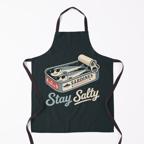 Item preview, Stay Salty Vintage Sardine Can - Funny Retro Sardines designed and sold by Skryp-art.