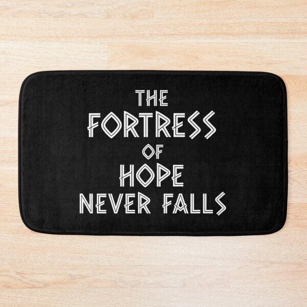 Item preview, The Fortress Of Hope Never Falls Epic Fantasy Quote designed and sold by Dzblack.