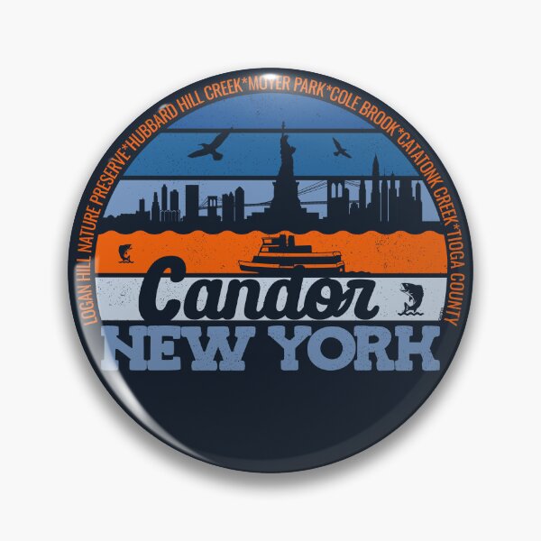 Item preview, Candor New York Sunset Retro Vintage Local Pride Logo designed and sold by CRHPOD20.