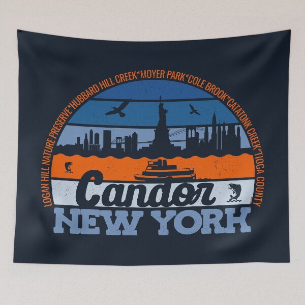 Item preview, Candor New York Sunset Retro Vintage Local Pride Logo designed and sold by CRHPOD20.