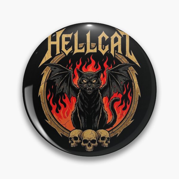Item preview, Hellcat Gothic Demon Cat Heavy Metal designed and sold by Xyshope.