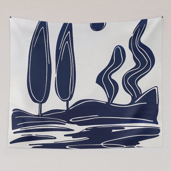Item preview, cypress - Blue Abstract Art designed and sold by shadow-bloom.