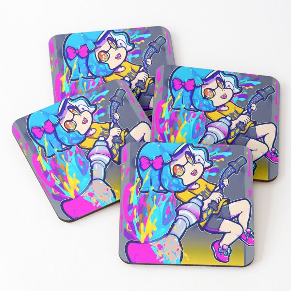 Item preview, Paint Splash Squid Girl - Neon designed and sold by Gamaza-Eggs.
