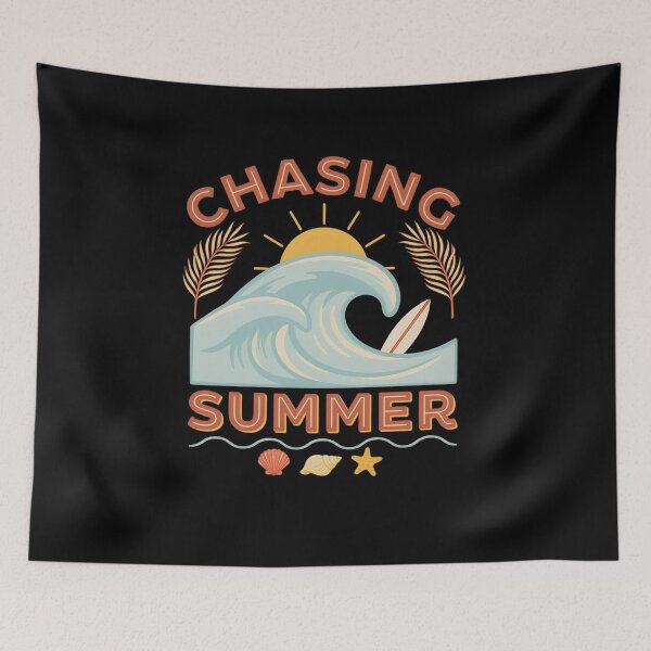 Item preview, Chasing Summer T-Shirt, Surfer Lifestyle Shirt, Vintage Beach Tee, Coastal Summer Gift designed and sold by Daily Mood Tees.