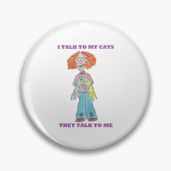 Item preview, Girl talks to her cats designed and sold by Inky Fingers Illustrations.