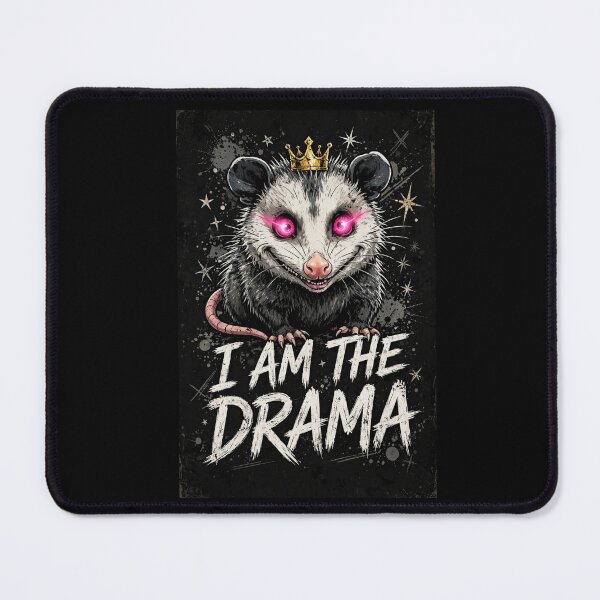 Item preview, I Am The Drama Funny Possum With Crown - Feral Opossum Queen Meme designed and sold by HealingEraInk.