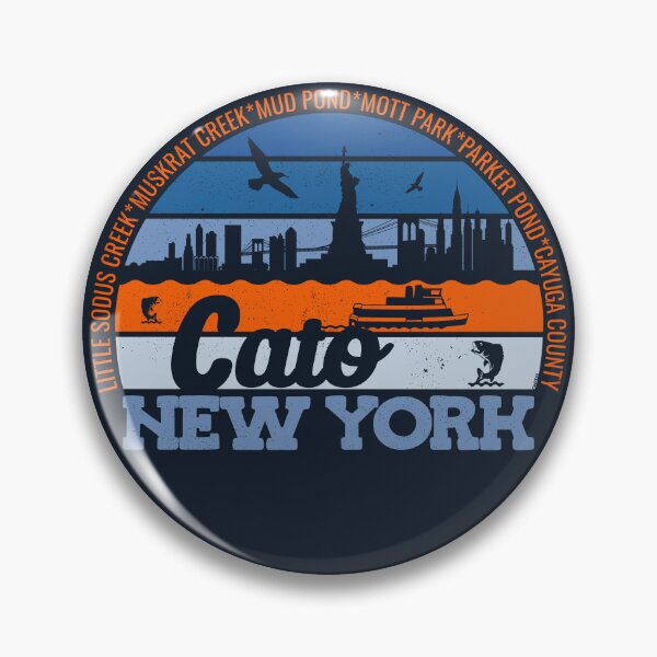 Item preview, Cato New York Sunset Retro Vintage Local Pride Logo designed and sold by CRHPOD20.