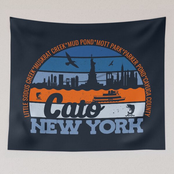 Item preview, Cato New York Sunset Retro Vintage Local Pride Logo designed and sold by CRHPOD20.