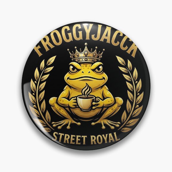 Item preview, FroggyJacck Street Royal Crowned Frog Coffee Mug Crest designed and sold by FroggyJacck.