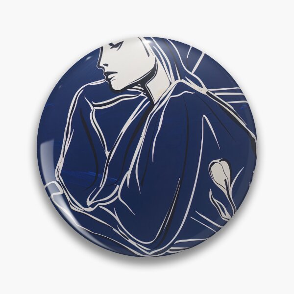Item preview, Cypriot woman - Blue Abstract Art designed and sold by shadow-bloom.
