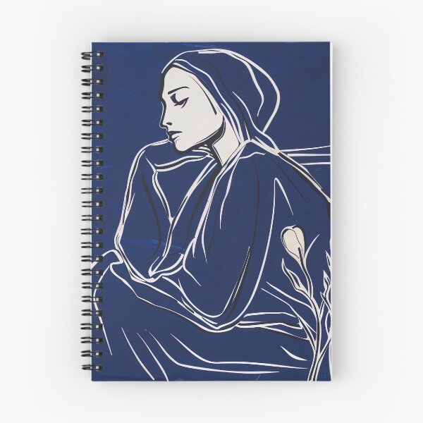 Item preview, Cypriot woman - Blue Abstract Art designed and sold by shadow-bloom.