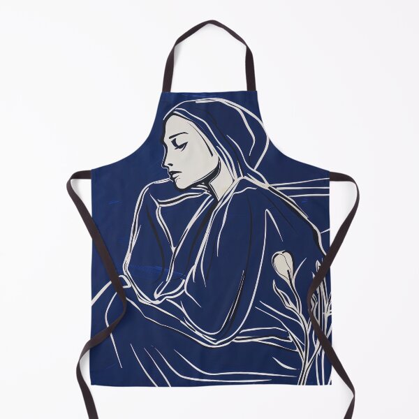 Item preview, Cypriot woman - Blue Abstract Art designed and sold by shadow-bloom.