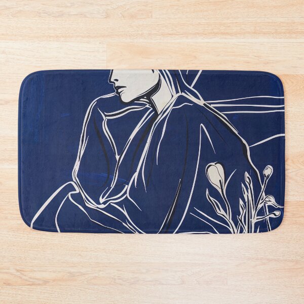 Item preview, Cypriot woman - Blue Abstract Art designed and sold by shadow-bloom.