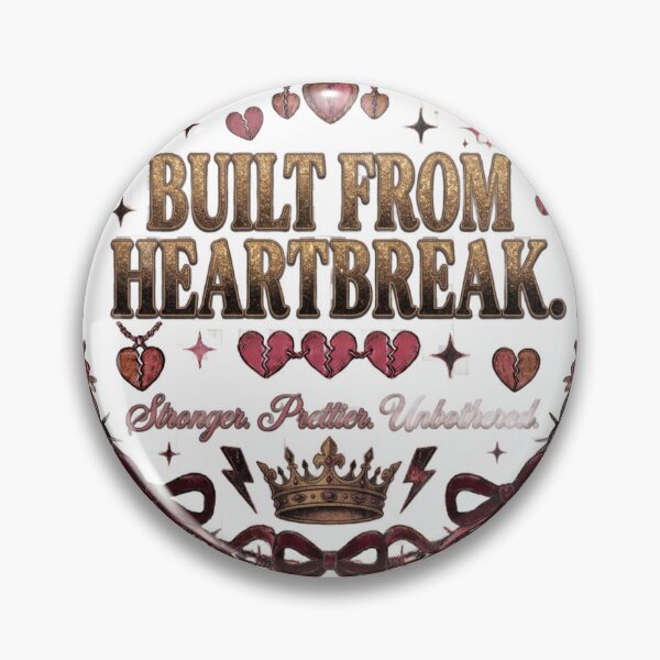Item preview, Built From Heartbreak Stronger Prettier Unbothered Design designed and sold by InkroarCo.