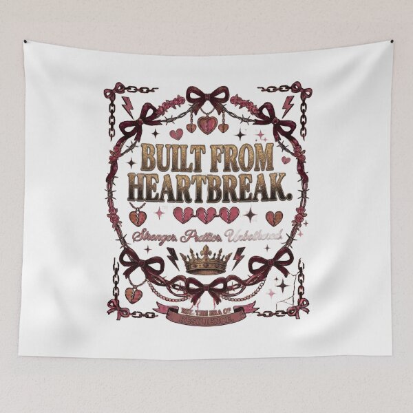 Item preview, Built From Heartbreak Stronger Prettier Unbothered Design designed and sold by InkroarCo.