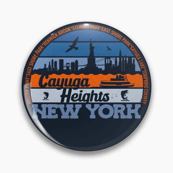Item preview, Cayuga Heights New York Sunset Retro Vintage Local Pride Logo designed and sold by CRHPOD20.