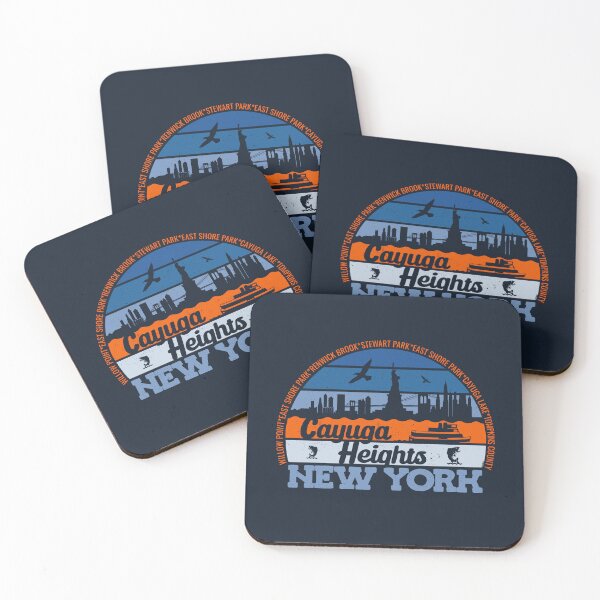 Item preview, Cayuga Heights New York Sunset Retro Vintage Local Pride Logo designed and sold by CRHPOD20.