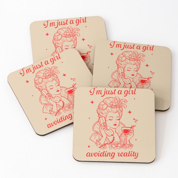 Item preview, I'm Just A Girl Avoiding Reality Marie Antoinette Retro Graphic designed and sold by RahniNM.