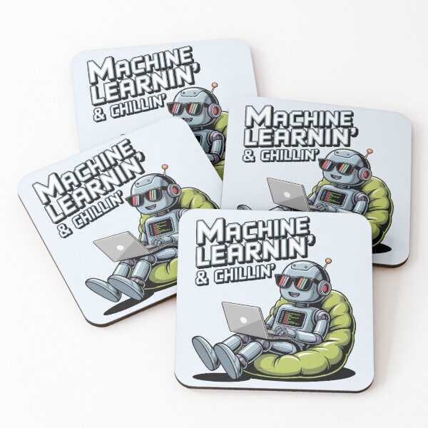 Item preview, Machine Learnin’ & Chillin’ – Funny AI Tech Humor Design designed and sold by Jollys-ArtShop.