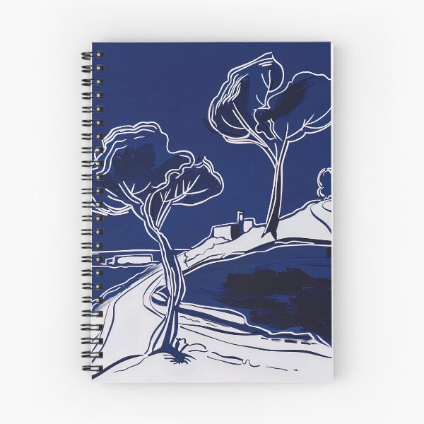 Item preview, Cyprus landscape - Blue Abstact Art designed and sold by shadow-bloom.