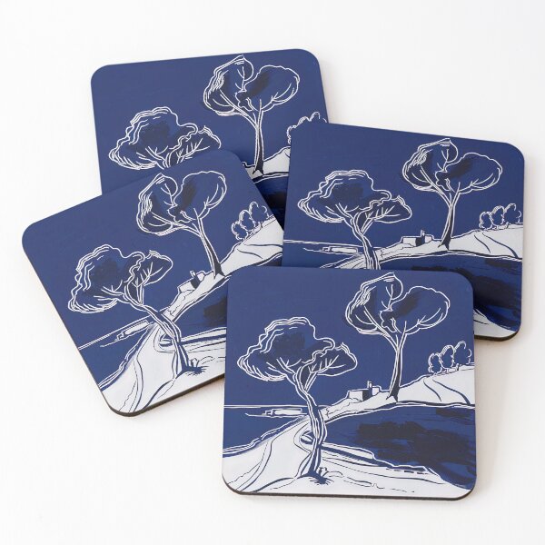 Item preview, Cyprus landscape - Blue Abstact Art designed and sold by shadow-bloom.