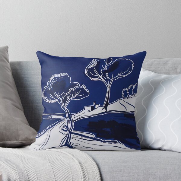 Item preview, Cyprus landscape - Blue Abstact Art designed and sold by shadow-bloom.