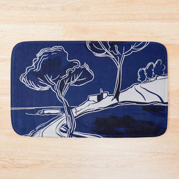 Item preview, Cyprus landscape - Blue Abstact Art designed and sold by shadow-bloom.