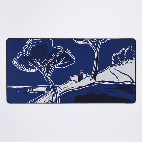 Item preview, Cyprus landscape - Blue Abstact Art designed and sold by shadow-bloom.