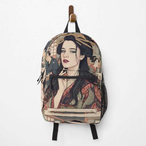Item preview, Japanese Ukiyo-e Geisha Woodblock Art Modern Vintage Fusion designed and sold by TwinTorious.
