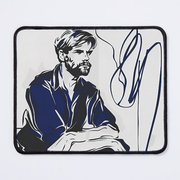 Item preview, D.H. Lawrence, author - Blue Abstract Art designed and sold by shadow-bloom.