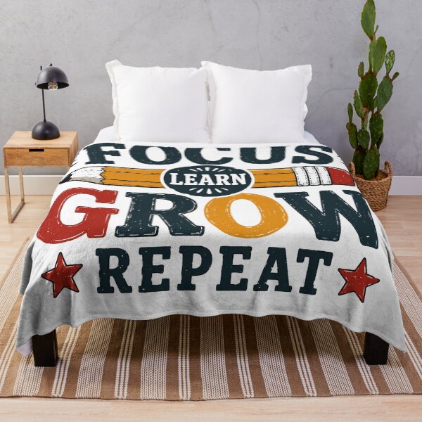 Item preview, Focus Learn Grow Repeat T-Shirt | Motivational Student Back to School Shirt designed and sold by Sunday.Supply.