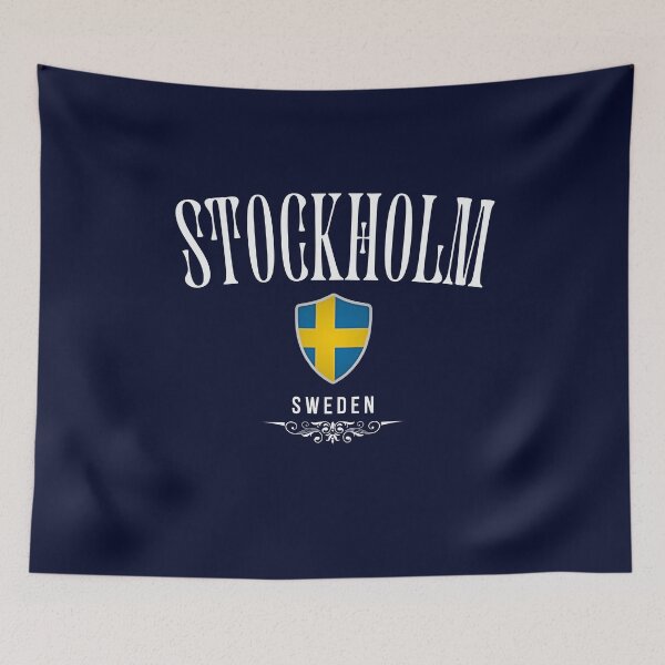Item preview, Stockholm Sweden, elegant minimalist design designed and sold by Dressyourflag.