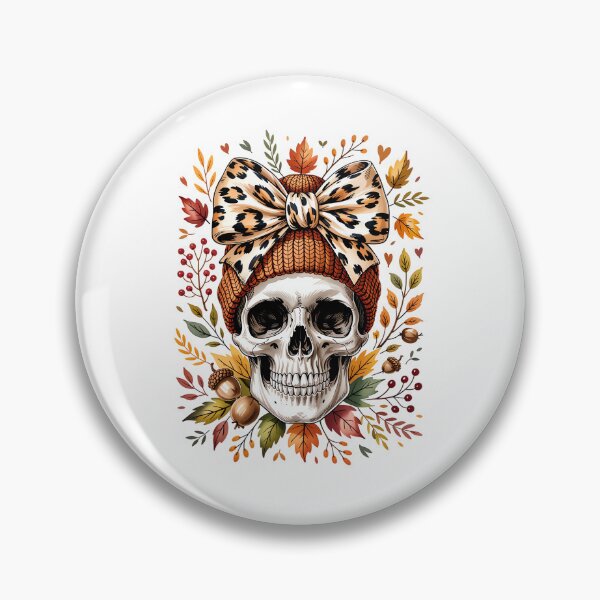 Item preview, Skull with Leopard Print Bow designed and sold by jkrphoto.