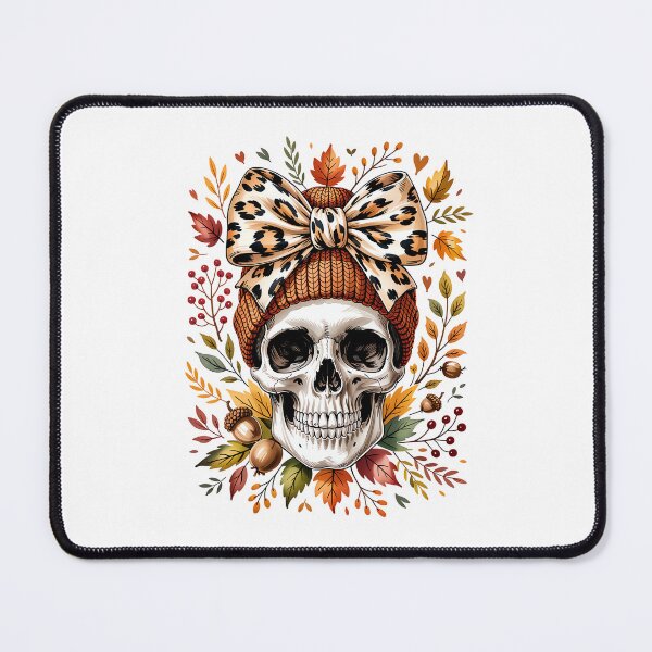 Item preview, Skull with Leopard Print Bow designed and sold by jkrphoto.