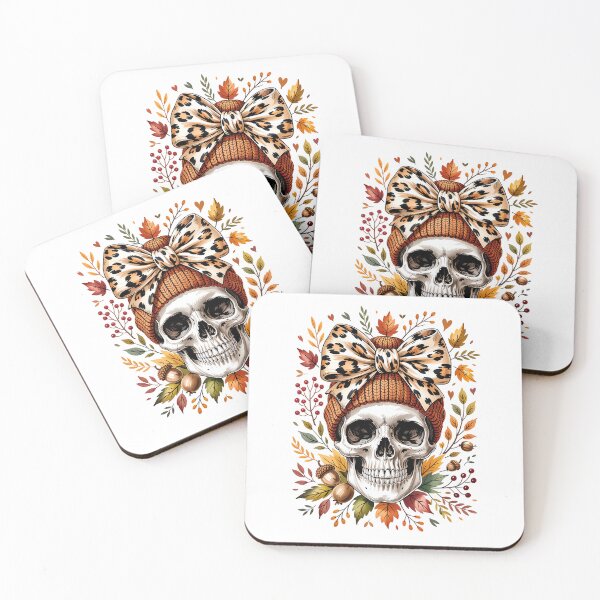 Item preview, Skull with Leopard Print Bow designed and sold by jkrphoto.
