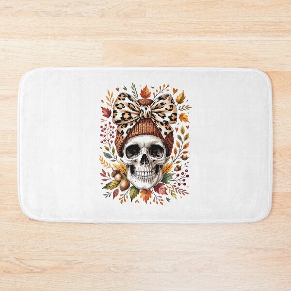 Item preview, Skull with Leopard Print Bow designed and sold by jkrphoto.