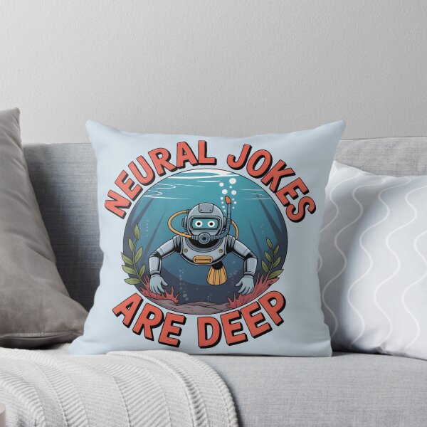 Item preview, Neural Jokes Are Deep – Funny AI Robot Tech Pun Design designed and sold by Jollys-ArtShop.