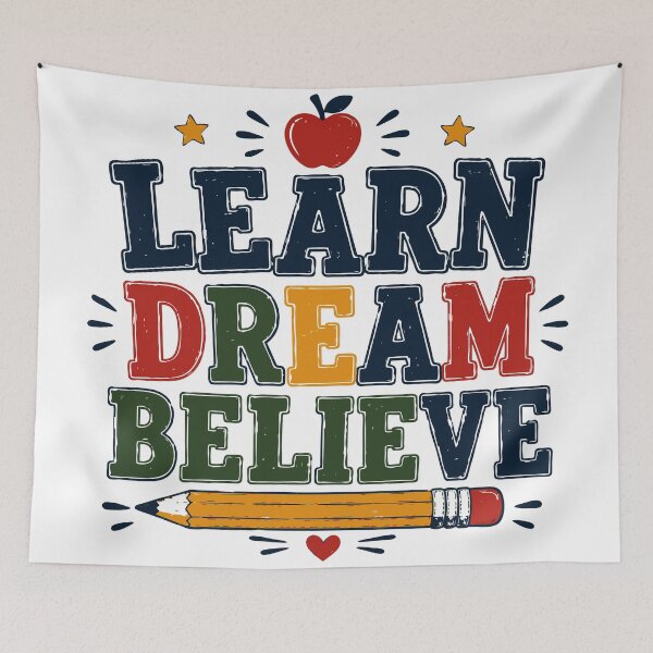 Item preview, Learn Dream Believe T-Shirt | Inspirational School Student Teacher Shirt designed and sold by Sunday.Supply.
