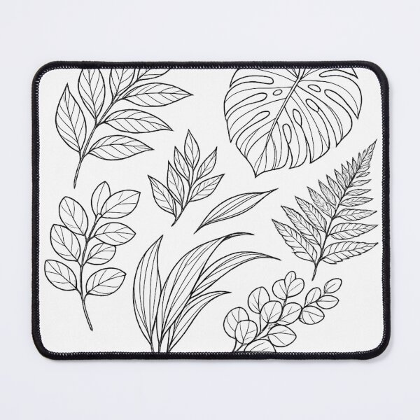 Item preview, Minimalist Line Art Tropical Leaves Set | Botanical Foliage Sketch designed and sold by Tee Visions.