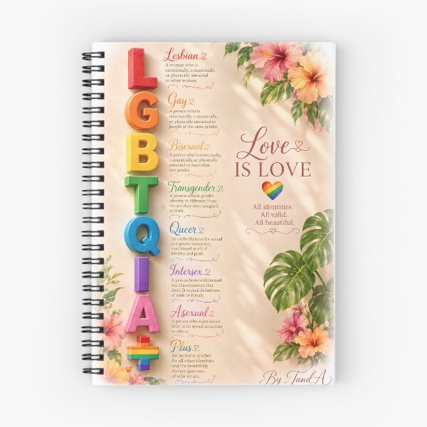 Item preview, LGBTQ+ Pride Definitions – Love Is Love Rainbow Floral Art designed and sold by ttrimm.