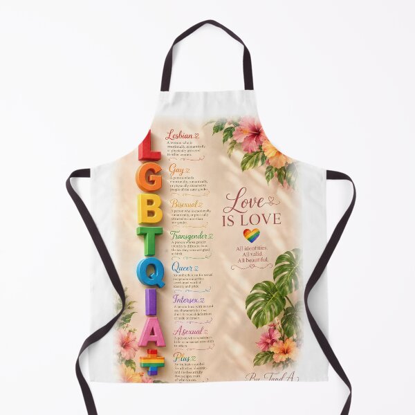 Item preview, LGBTQ+ Pride Definitions – Love Is Love Rainbow Floral Art designed and sold by ttrimm.