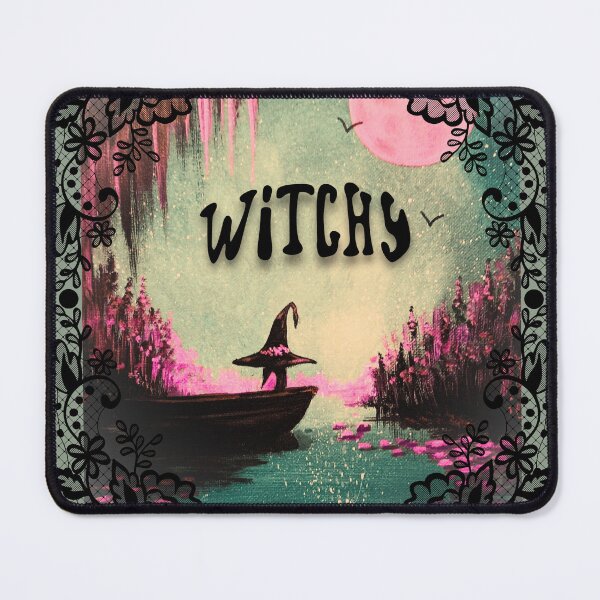 Item preview, Witchy Pink Moon Misty Swamp Gothic Art designed and sold by ArtistsAtticWI.