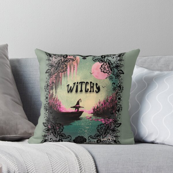 Item preview, Witchy Pink Moon Misty Swamp Gothic Art designed and sold by ArtistsAtticWI.