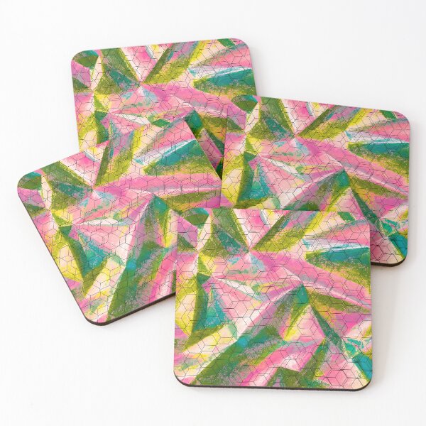 Item preview, Vibrant Hexagon Abstract Cubism Pattern designed and sold by Lougud.