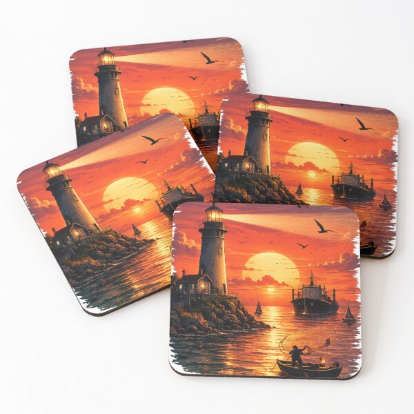 Item preview, Golden harbor at sunset designed and sold by urbanshop7.
