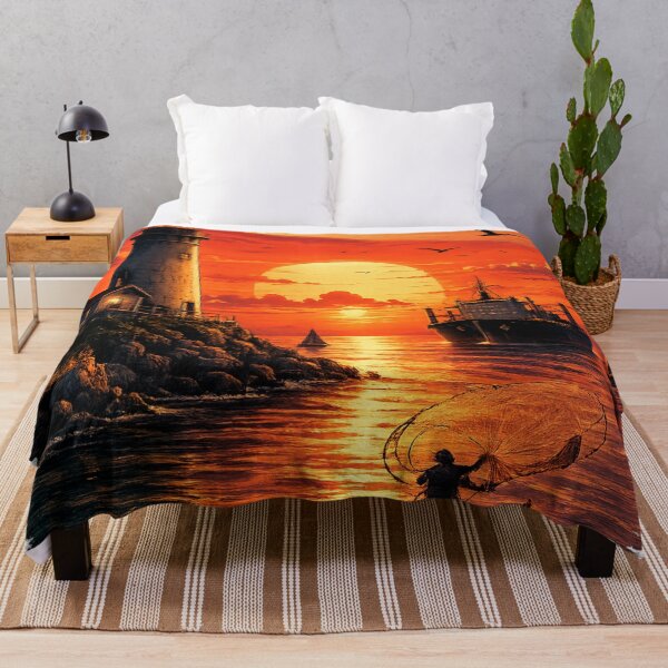 Item preview, Golden harbor at sunset designed and sold by urbanshop7.